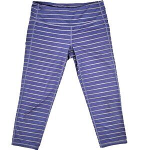 Athleta Women's Stripes Chaturanga Capri Leggings Pants Size Small